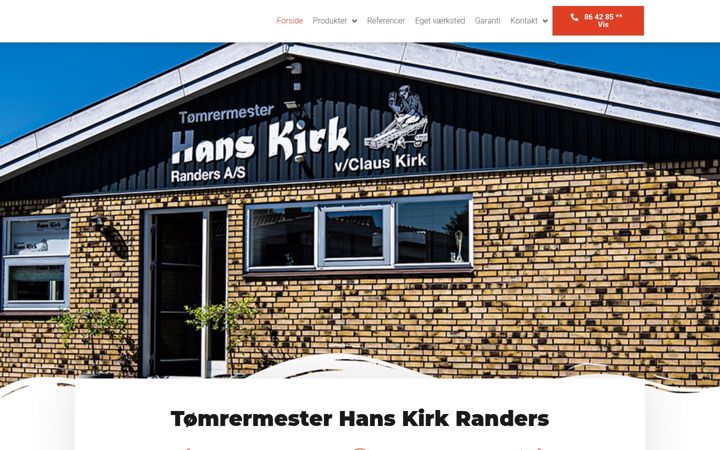 Screenshot of hans-kirk.dk