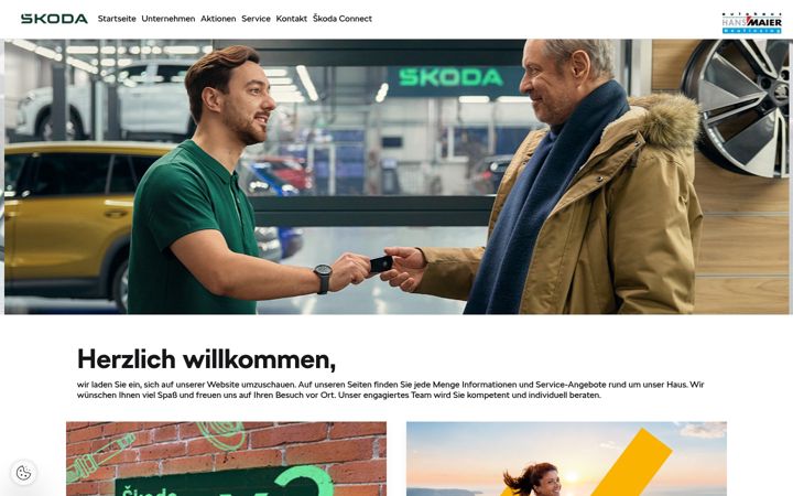 Screenshot of hans-maier.skoda-auto.de