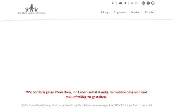 Screenshot of hans-riegel-stiftung.com