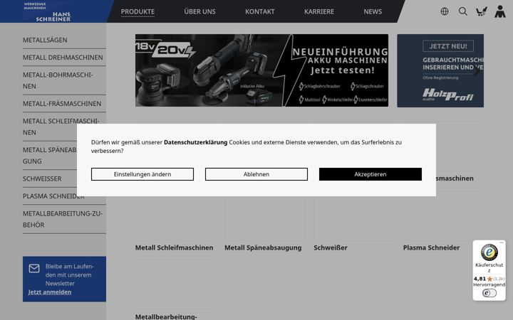 Screenshot of hans-schreiner.de