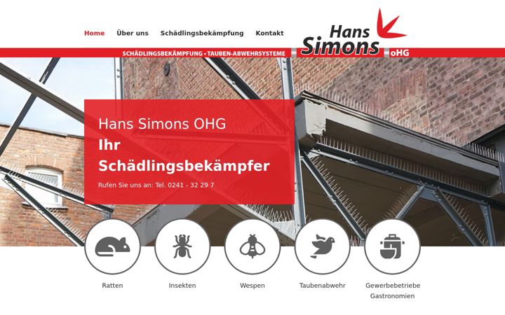 Snímek obrazovky hans-simons.de