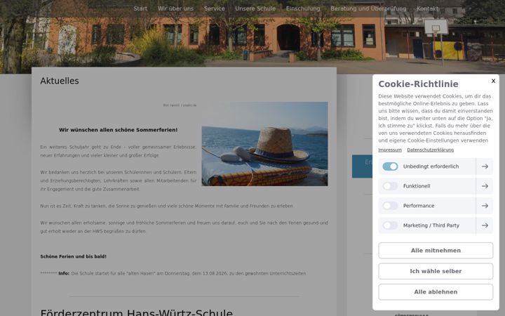 Screenshot of hans-wuertz-schule.com