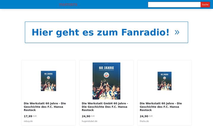 Screenshot of hansa-radio.de
