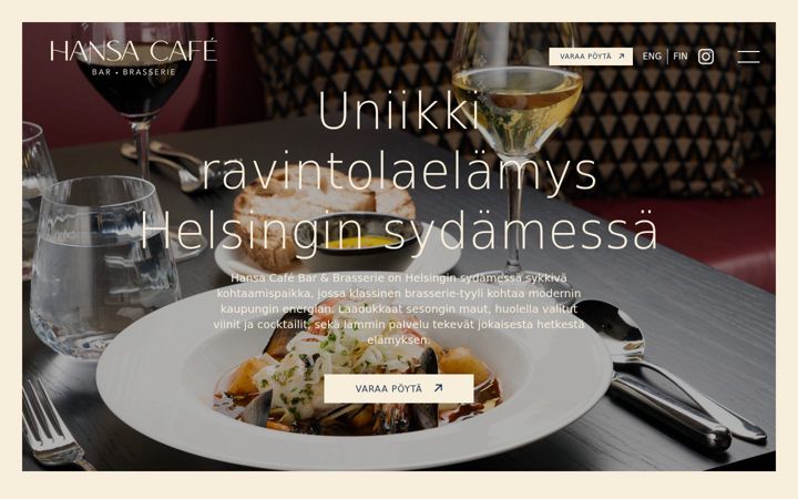 Screenshot of hansacafehelsinki.com
