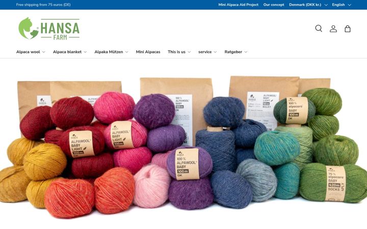 Screenshot van hansafarm.com