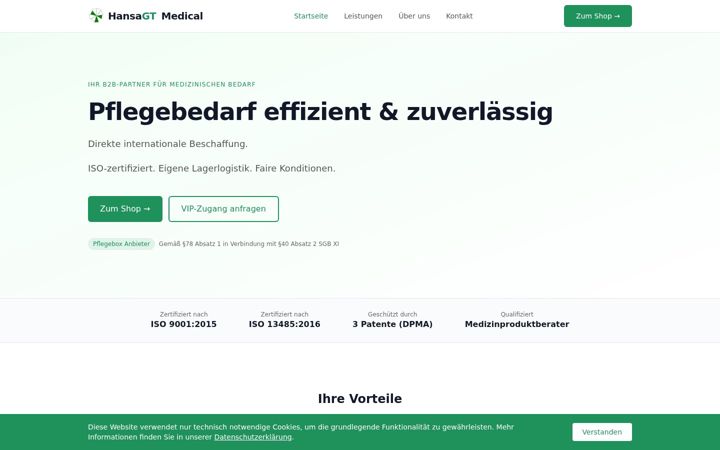 Screenshot di hansagt.de