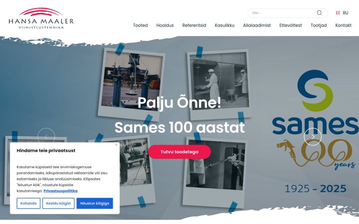 Screenshot of hansamaaler.ee