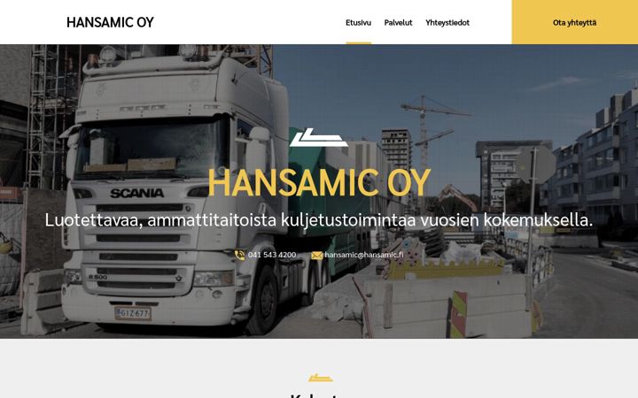 Screenshot of hansamic.fi