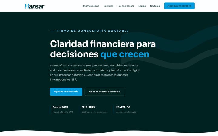 Screenshot of hansar.co