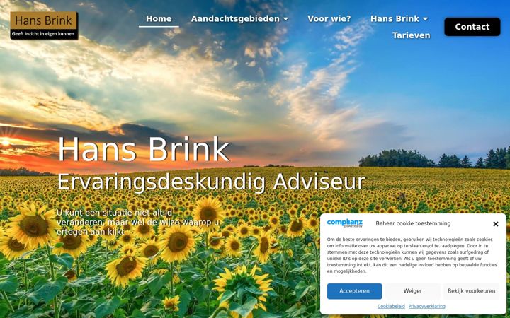 Screenshot of hansbrink.nl