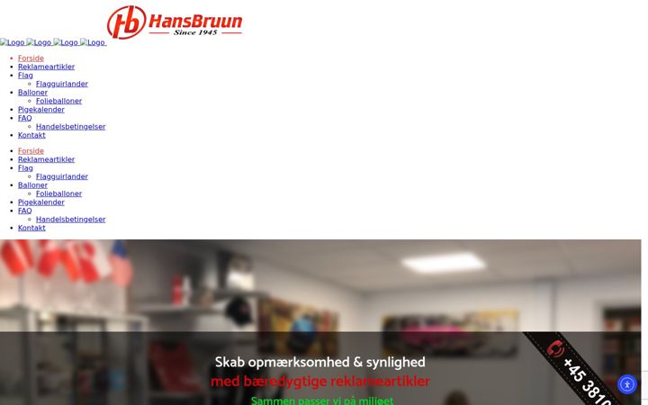 Screenshot of hansbruun.dk