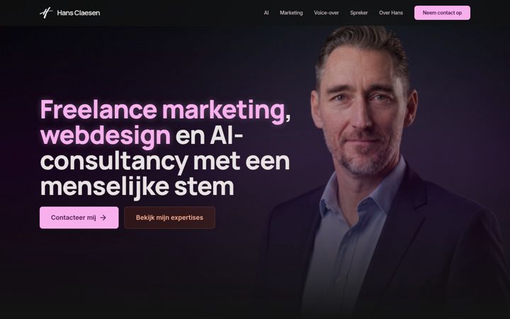 Screenshot of hansclaesen.be