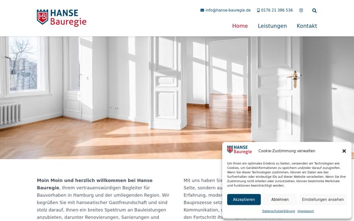 Screenshot of hanse-bauregie.de