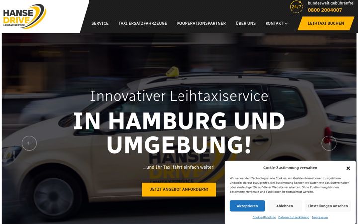 Screenshot of hanse-drive.de