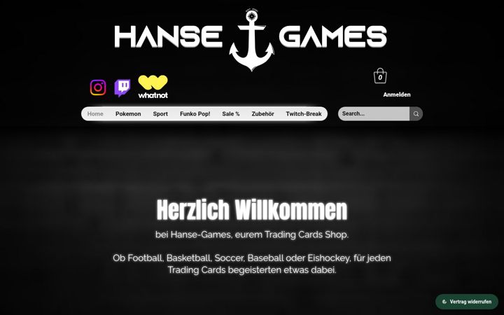 Captură de ecran a hanse-games.de