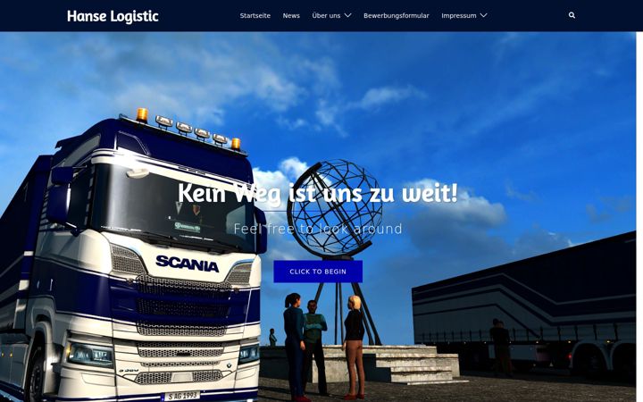 Captură de ecran a hanse-logistic.de
