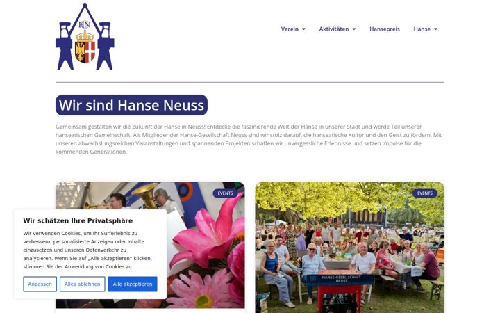 Screenshot of hanse-neuss.de