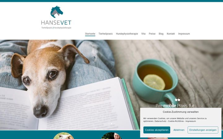 Screenshot of hanse-vet.de