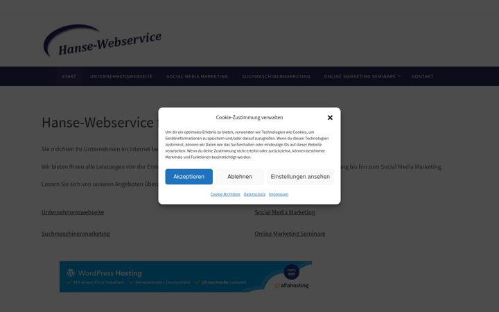 Screenshot of hanse-webservice.de