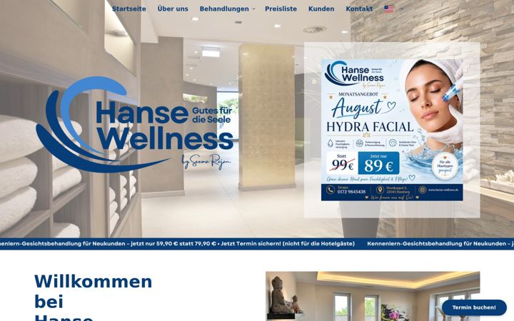 Screenshot of hanse-wellness.de