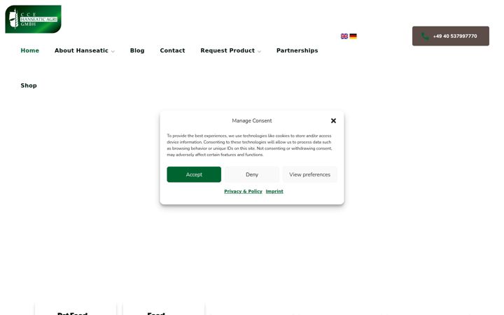 Screenshot of hanseatic-agri.com