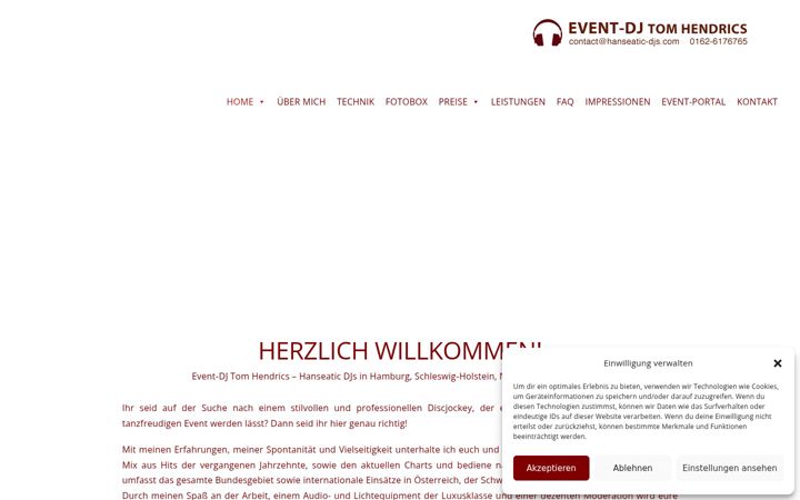 Screenshot of hanseatic-djs.com