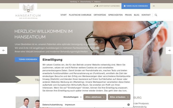 Screenshot of hanseaticum.com