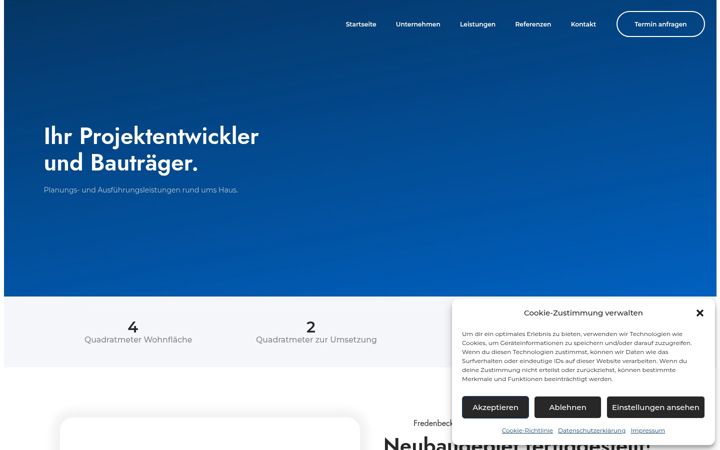 Screenshot of hansebaustade.de