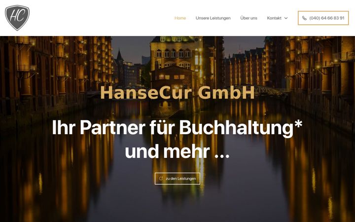 Screenshot of hansecur.de