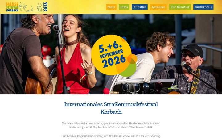 Ekrano kopija hansefestival.de