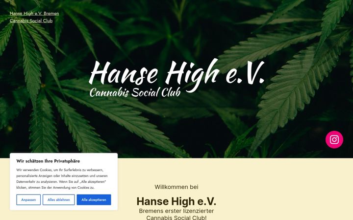 Screenshot of hansehigh.de