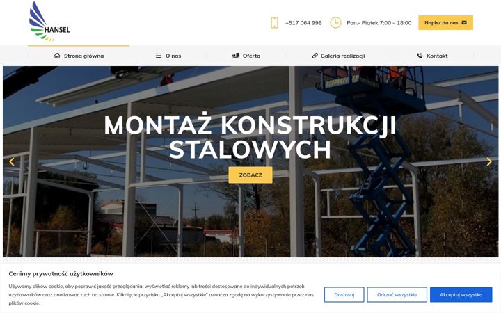 Screenshot of hansel.com.pl