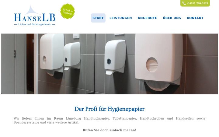 Screenshot of hanselb.de