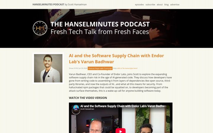 Screenshot of hanselminutes.com