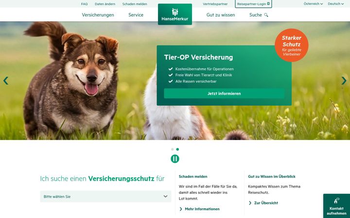 Screenshot of hansemerkur.at