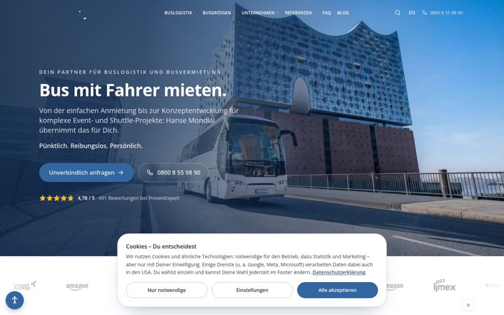 Screenshot of hansemondial.de