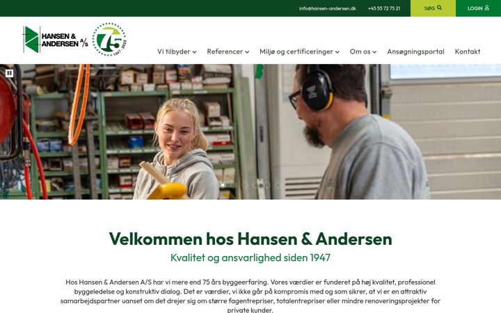 Zrzut ekranu hansen-andersen.dk