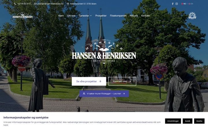 Screenshot ta' hansen-henriksen.no