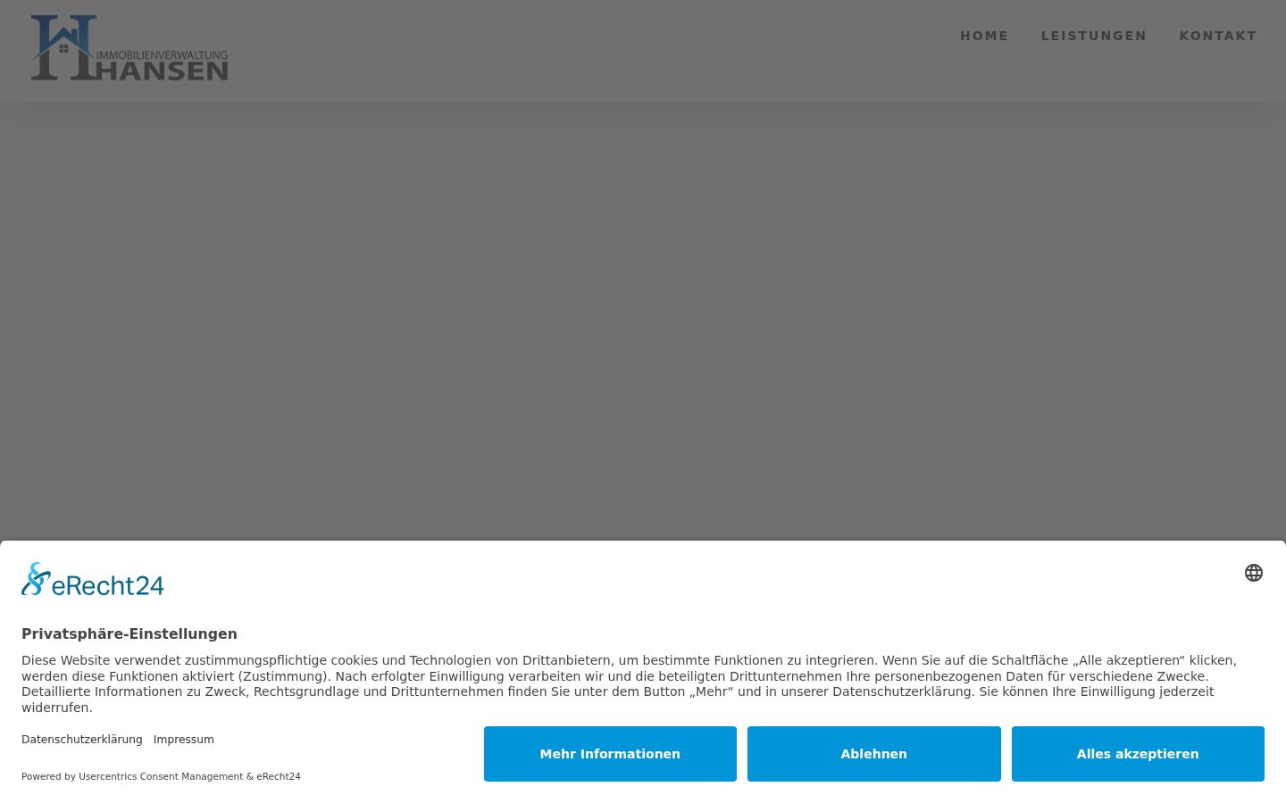 Captura de pantalla del banner de consentimiento mostrado antes de cualquier interacción