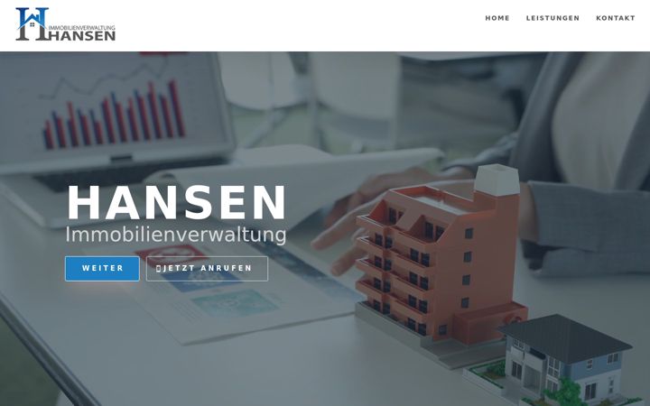 Screenshot of hansen-immobilien.eu