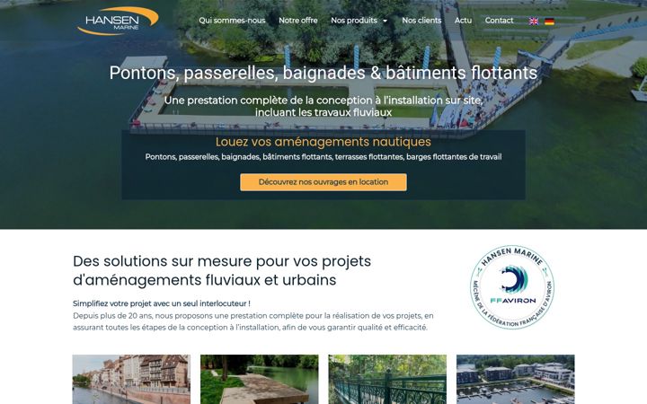 Screenshot of hansen-marine.com
