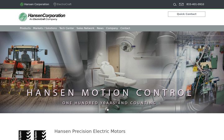Screenshot of hansen-motor.com