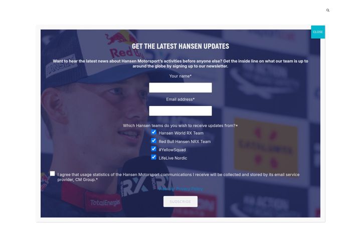 Screenshot of hansen-motorsport.se