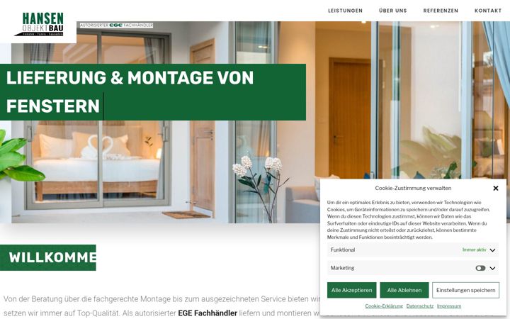 Screenshot of hansen-objektbau.de