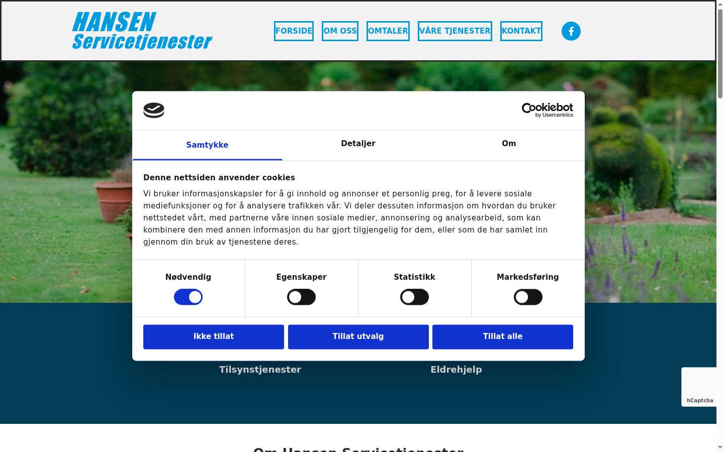 Screenshot del banner di consenso mostrato prima di qualsiasi interazione