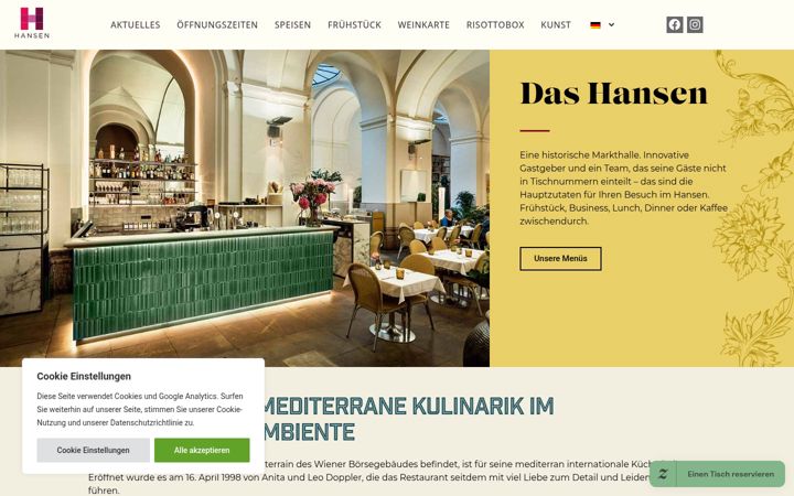 Screenshot of hansen.co.at
