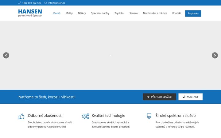 Screenshot of hansen.cz