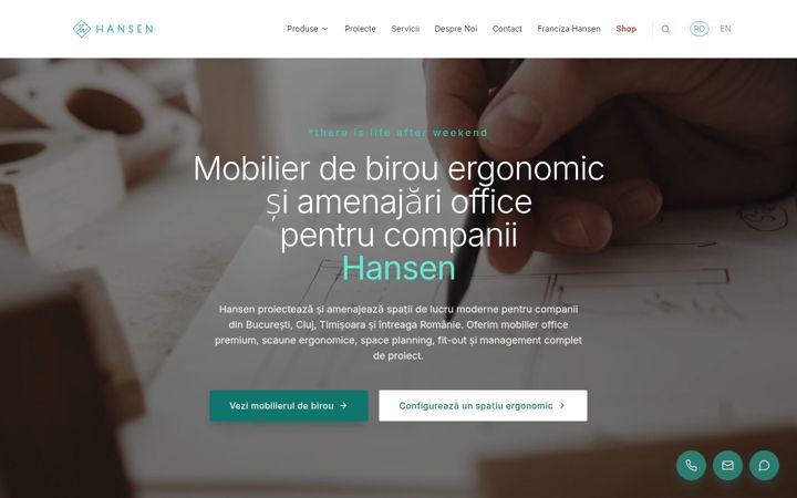 Screenshot of hansen.ro