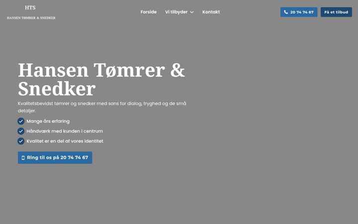Screenshot of hansents.dk