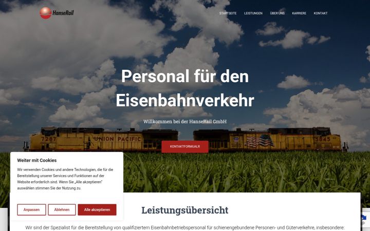 Screenshot of hanserail.de